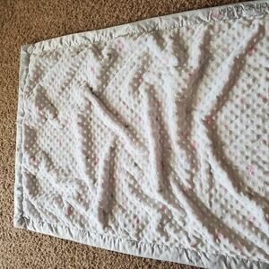 JUST BORN Baby Girl OH SO CUTE Elephant Blanket Grey Pink White Hearts Mommy Me